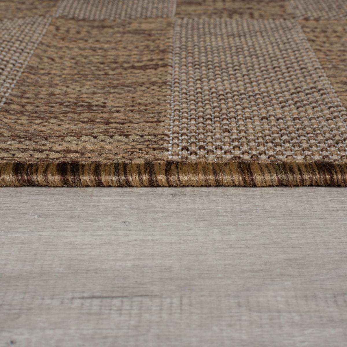 Checkerboard Indoor Outdoor Rug Natural – image 4