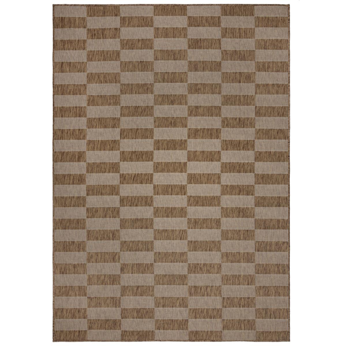 Checkerboard Indoor Outdoor Rug Natural – image 5
