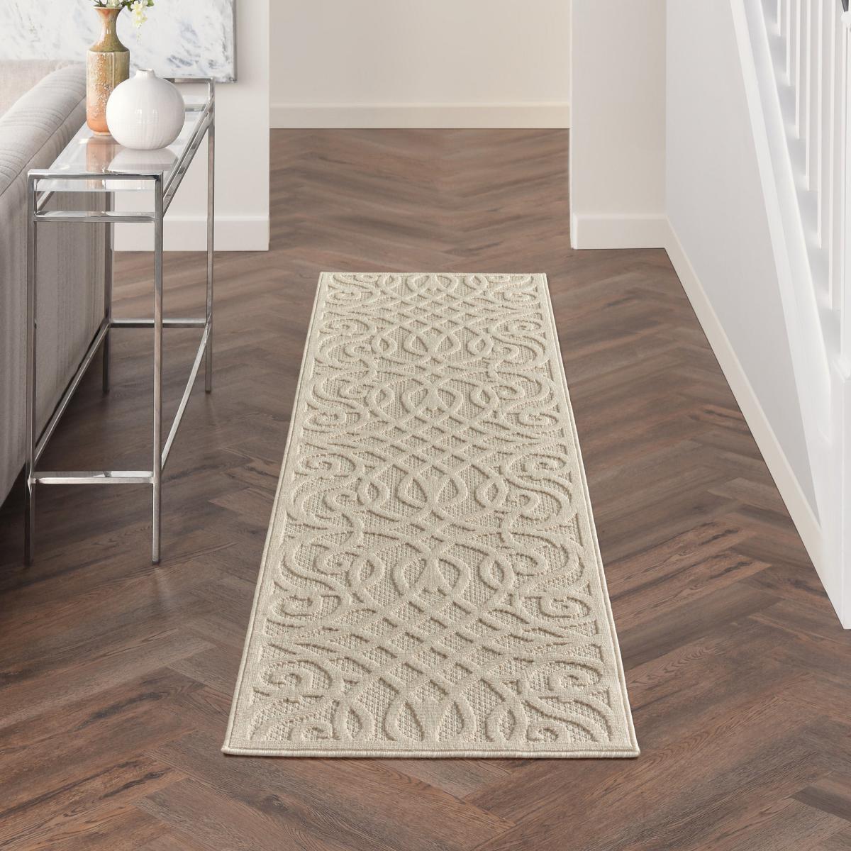 Cozumel Scroll Indoor Outdoor Runner Cream – image 2