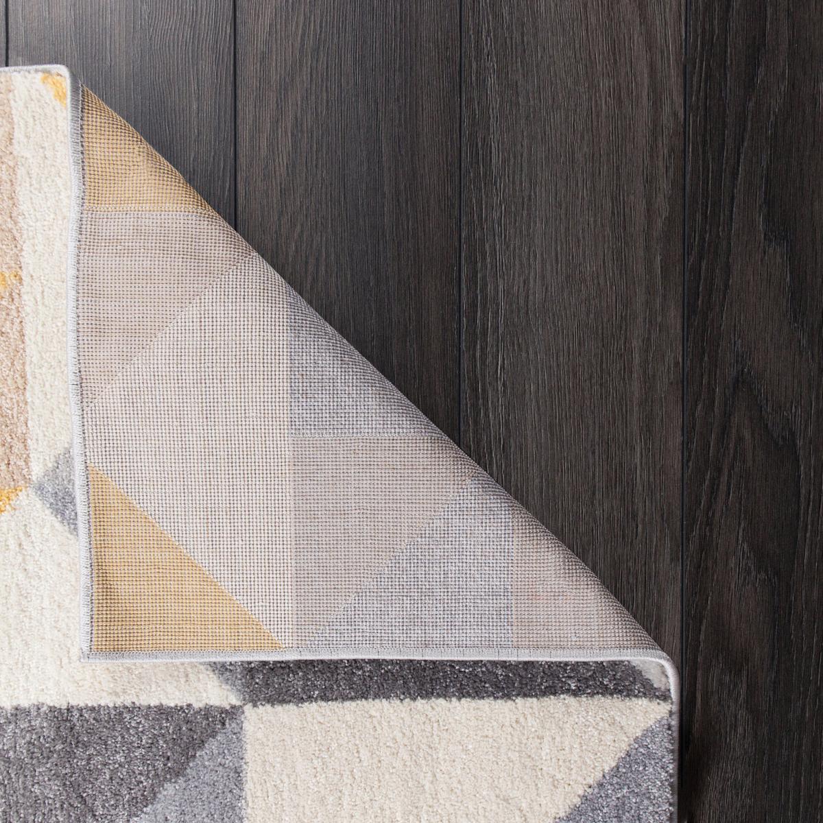 Geo Squares Rug Navy and Grey – image 2