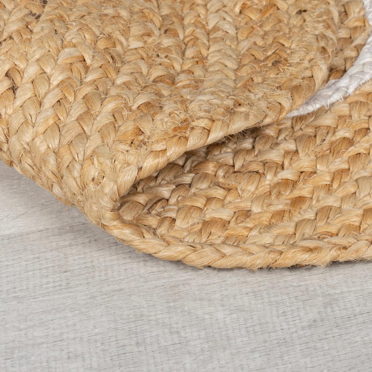 Jute Flower Rug Natural – image 3
