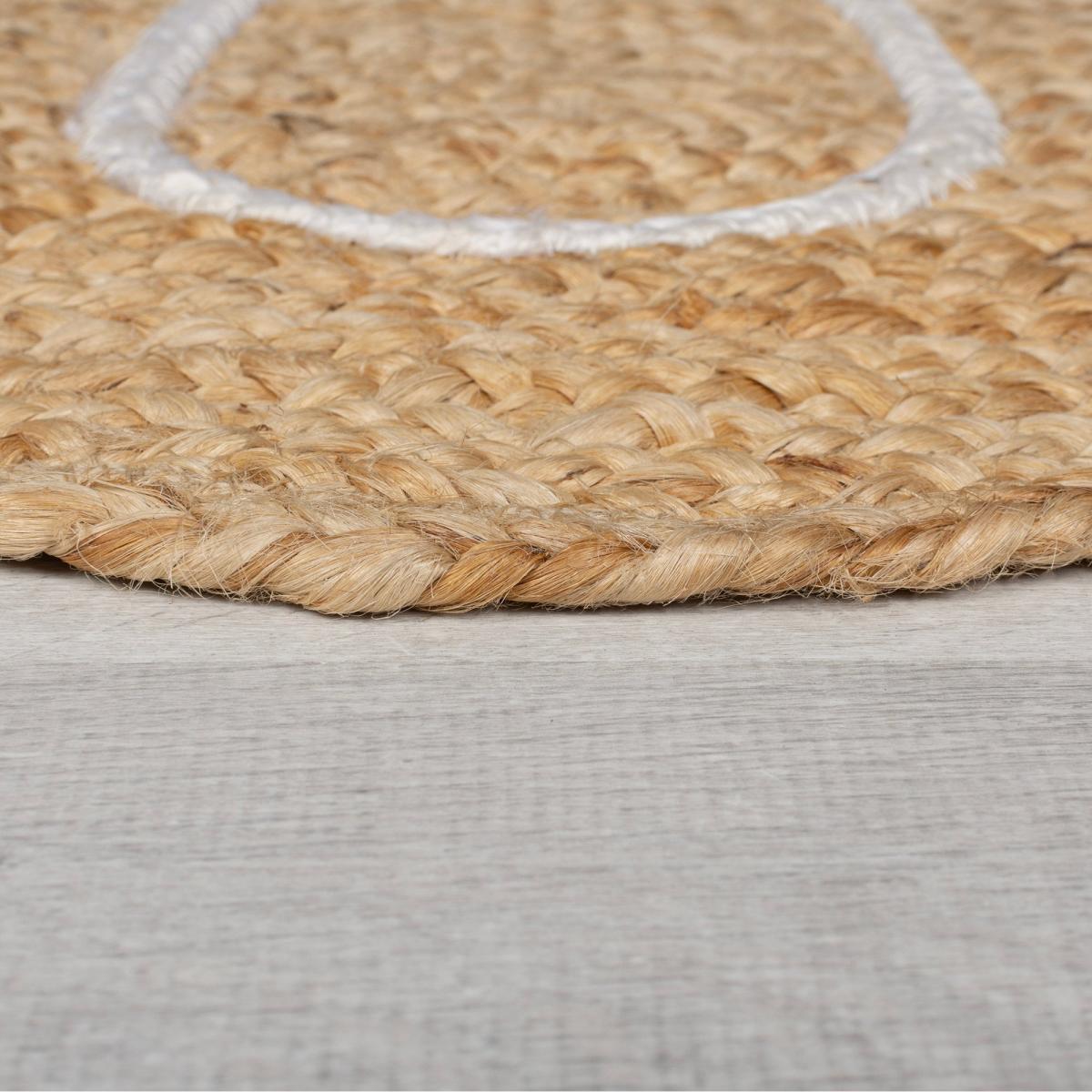 Jute Flower Rug Natural – image 4