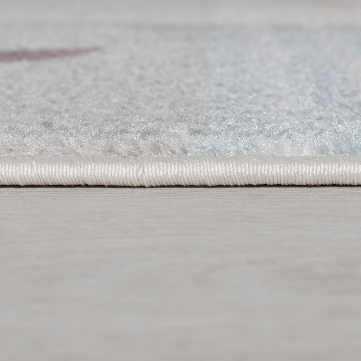 Cloud Patchwork Rug Blue, White and Yellow – image 3