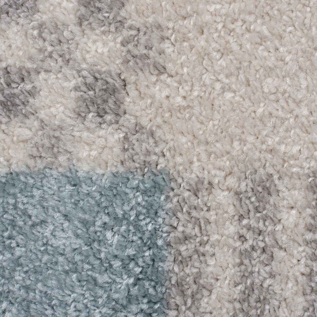 Cloud Patchwork Rug Blue, White and Yellow – image 5