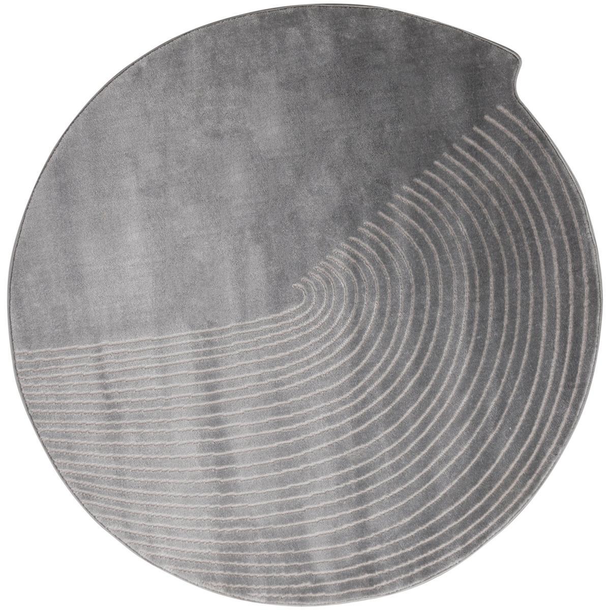 Noah Shaped Dia 133cm Circle Rug Grey – image 2