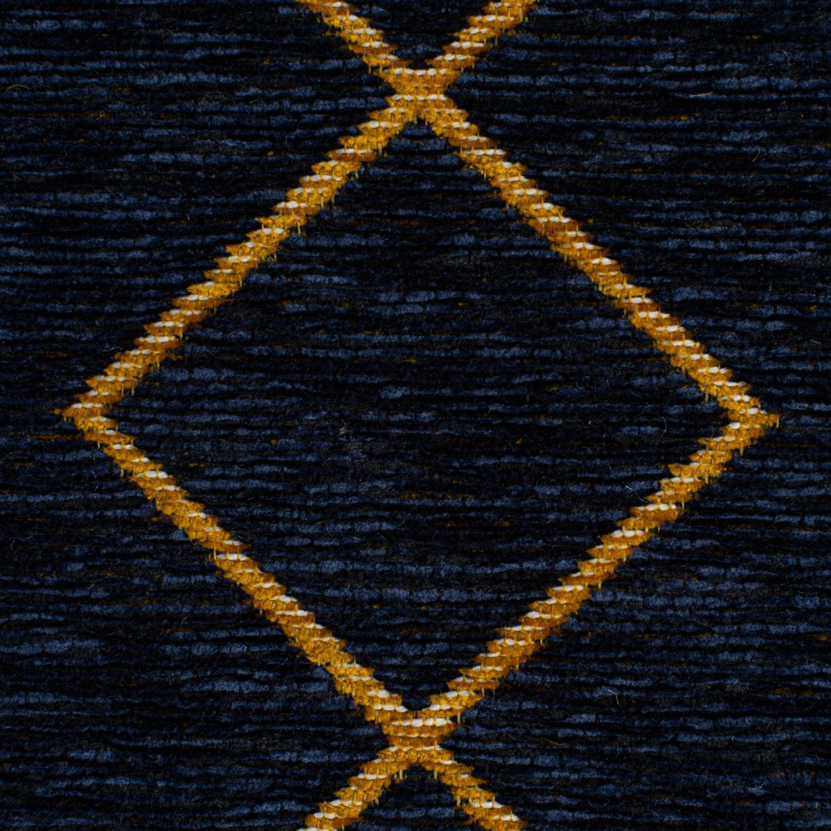 Tokyo Geometric Rug Navy and Yellow – image 5