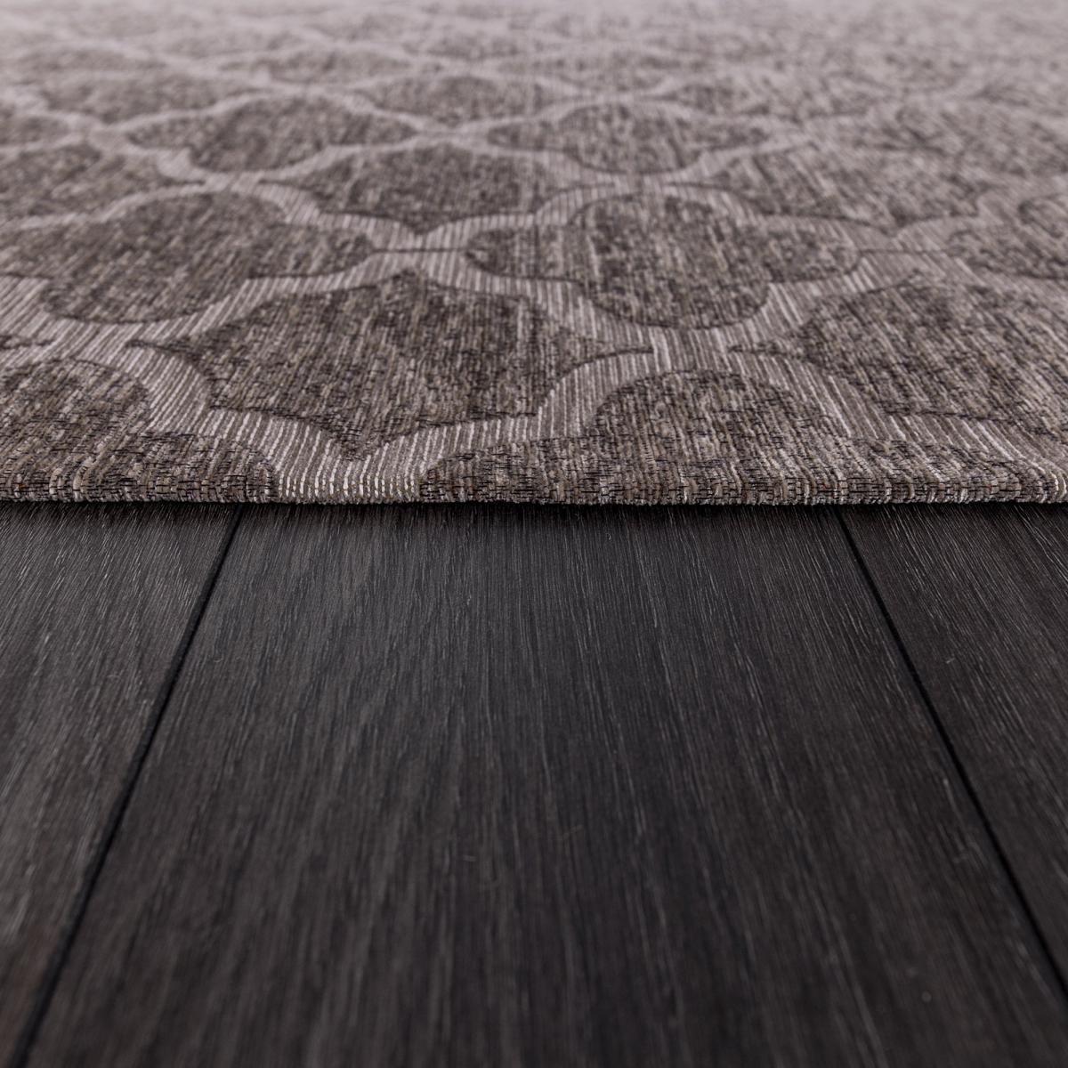 Grey Trellis Chenille Rug Grey – image 5