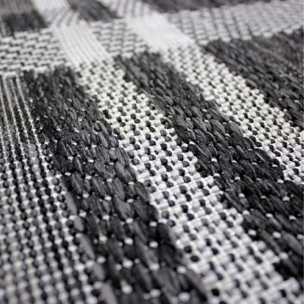 Checked Geometric Indoor Outdoor Rug – image 2