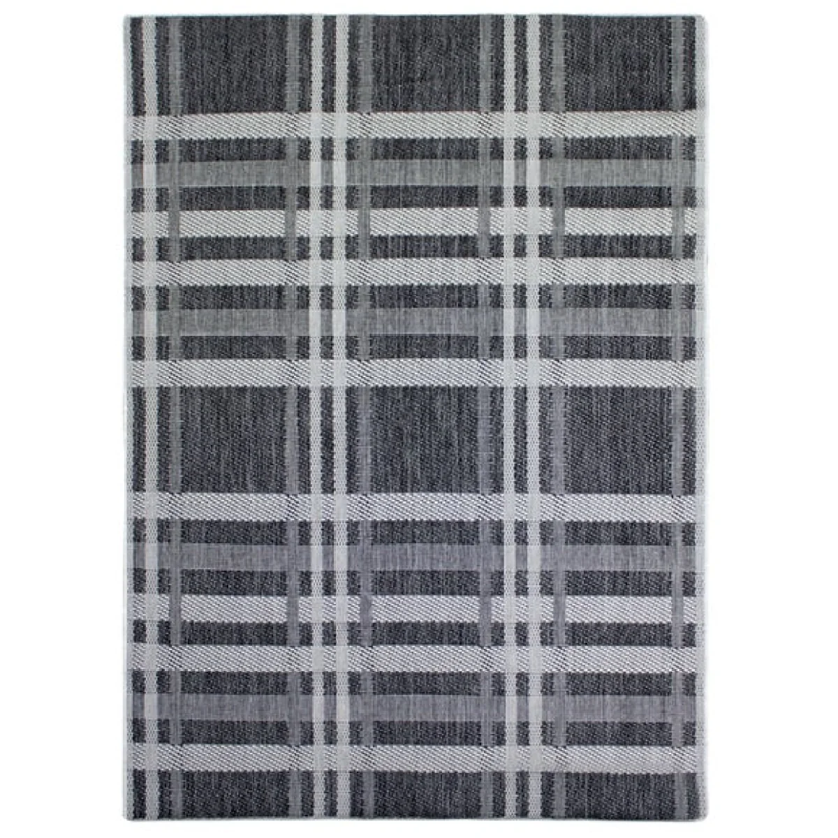 Checked Geometric Indoor Outdoor Rug – image 5