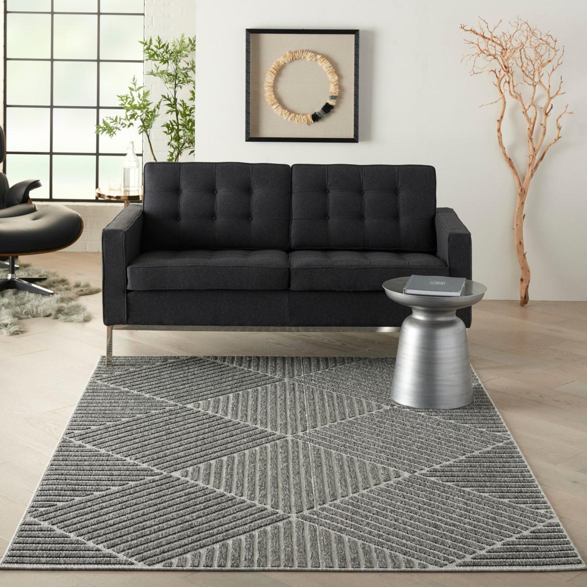 Cozumel Stripe Indoor Outdoor Rug Cozumel Stripe Grey – image 2