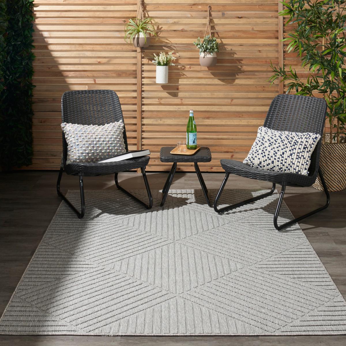 Cozumel Stripe Indoor Outdoor Rug Cozumel Stripe Grey – image 4
