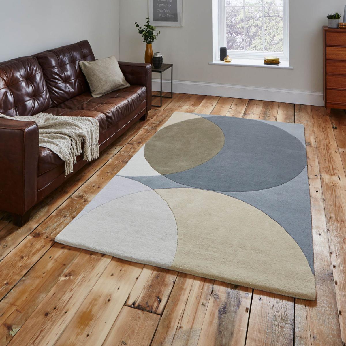 Grey Geometric Haines Rug Natural – image 2