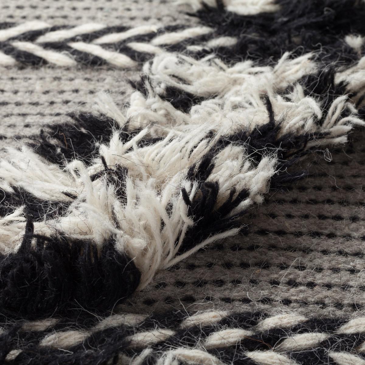 Marley Wool Rug Grey and Black – image 3