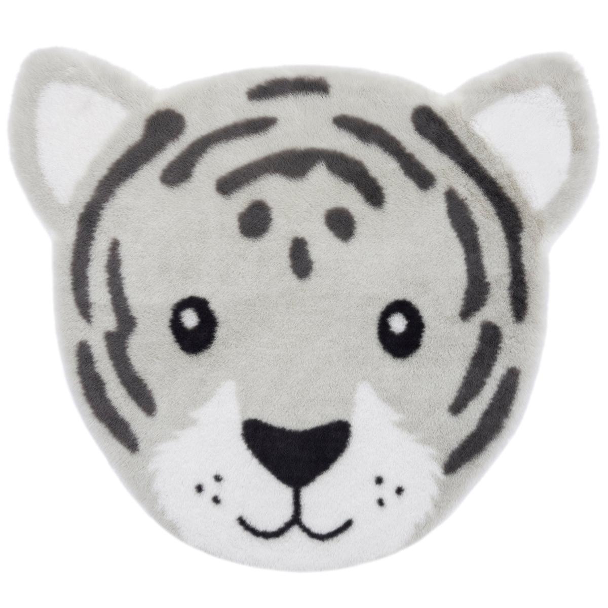 Tao Tiger Faux Fur Rug Grey – image 2
