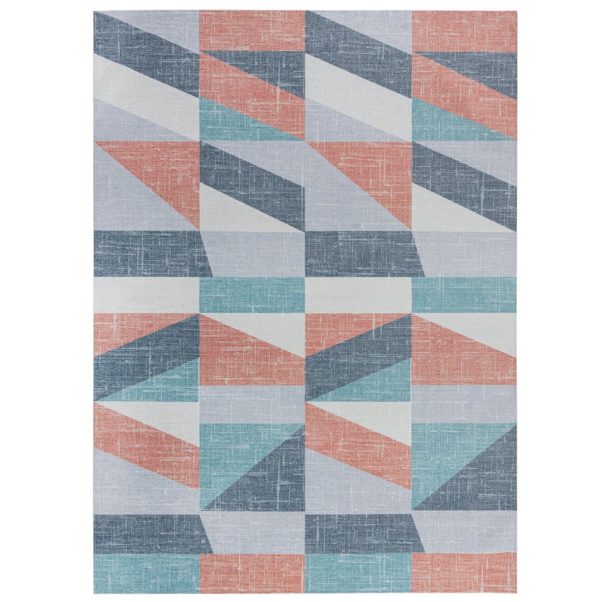 Match Lola Geo Washable Rug Blush – image 2