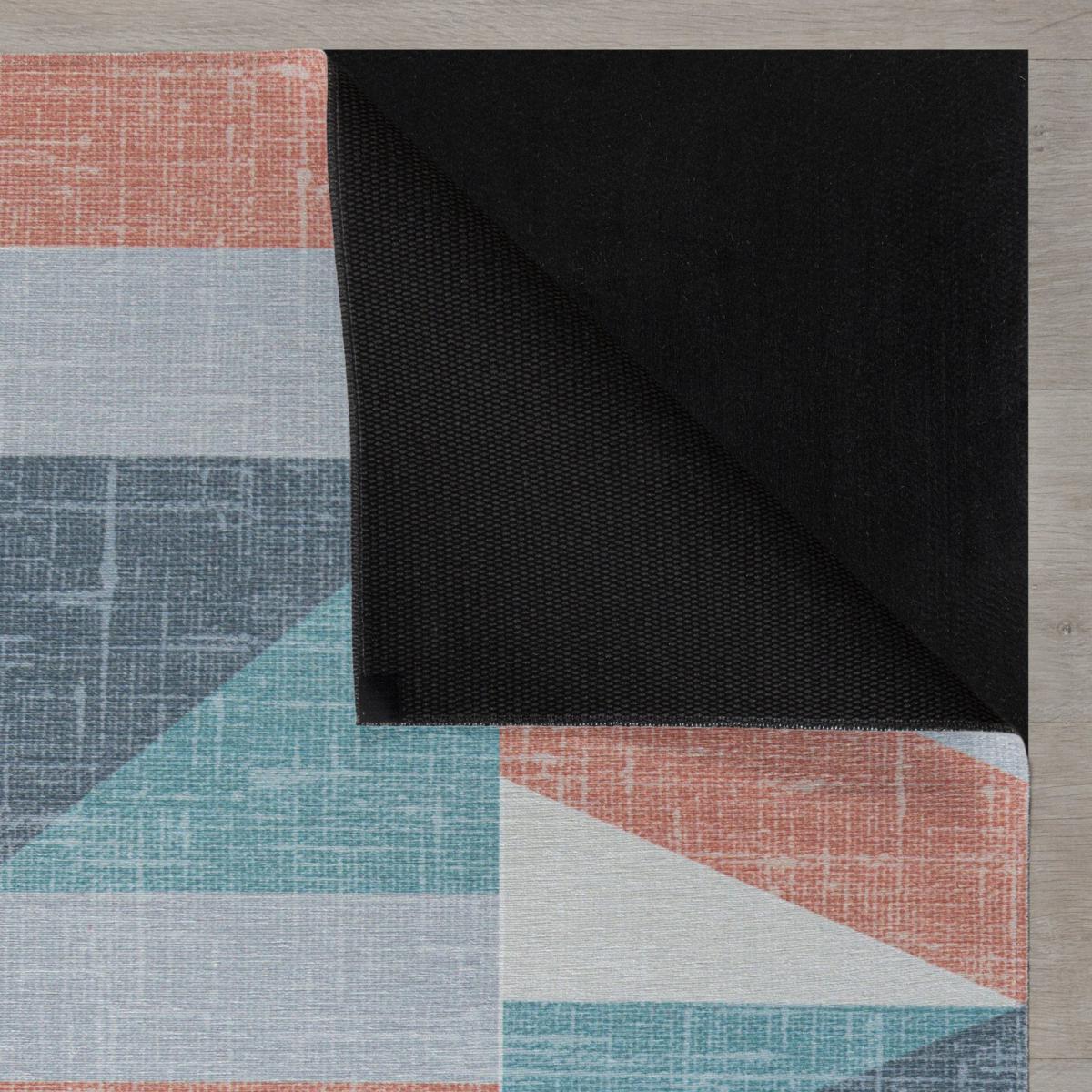 Match Lola Geo Washable Rug Blush – image 5
