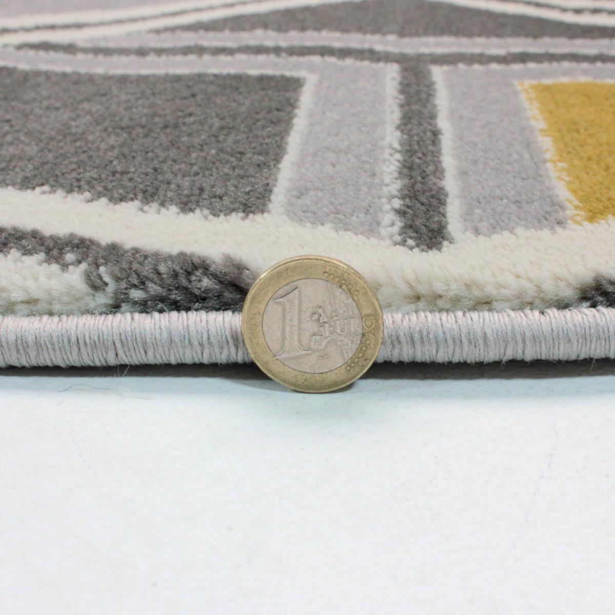 Cocktail Mimosa Geometric Rug Yellow, Grey and White – image 3
