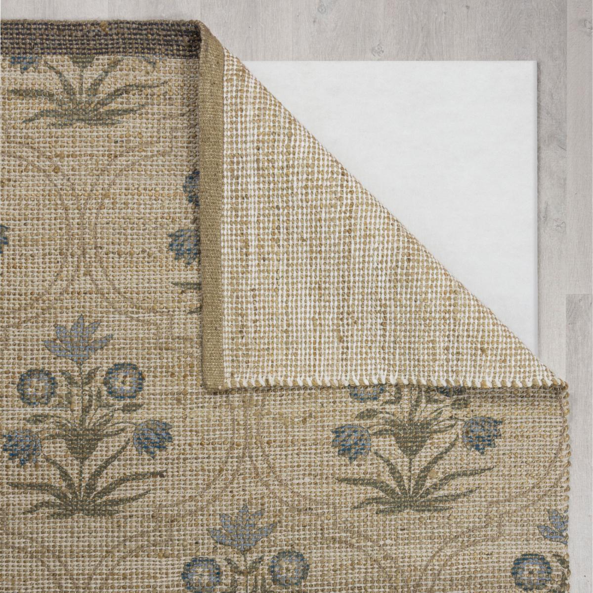 Gianna Jute Floral Rug Blue – image 3