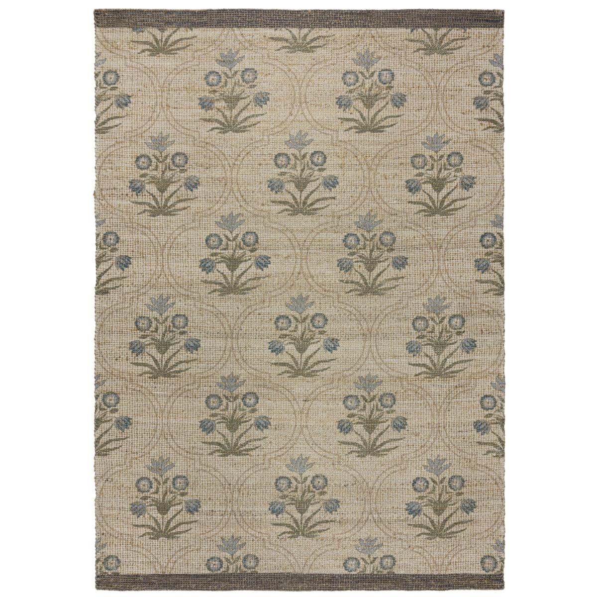 Gianna Jute Floral Rug Blue – image 5