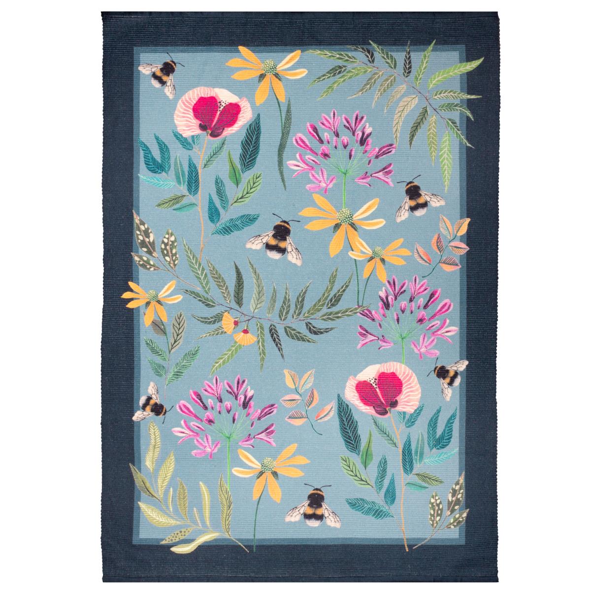 Wildflower Bee Washable Indoor Outdoor Rug MultiColoured – image 4