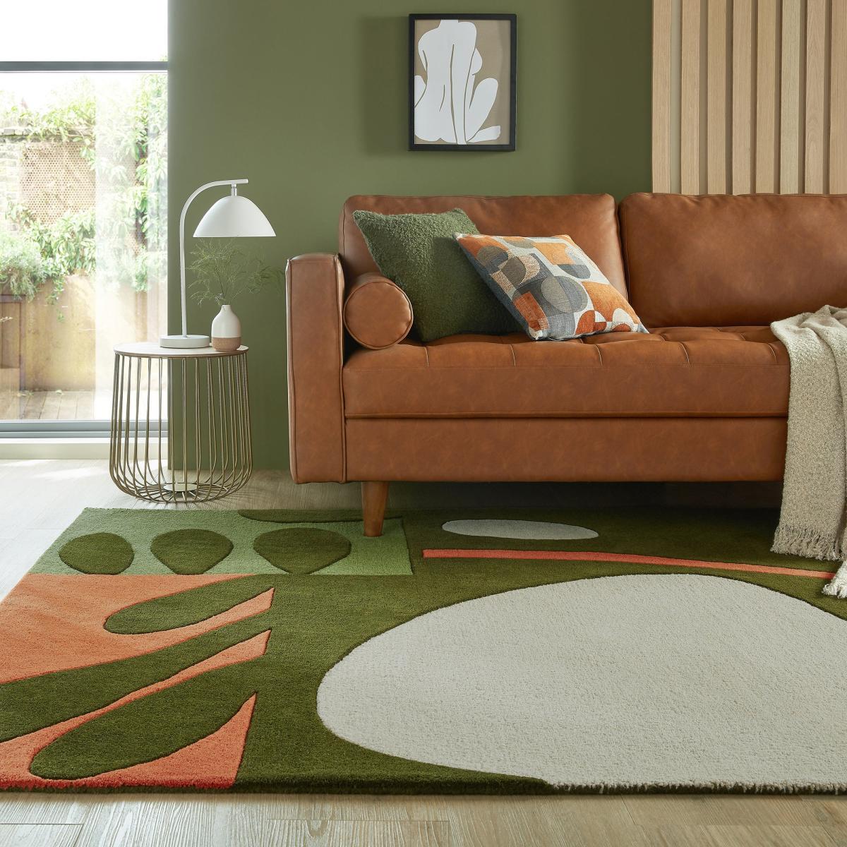 Elements Lokke Wool Rug Olive – image 1