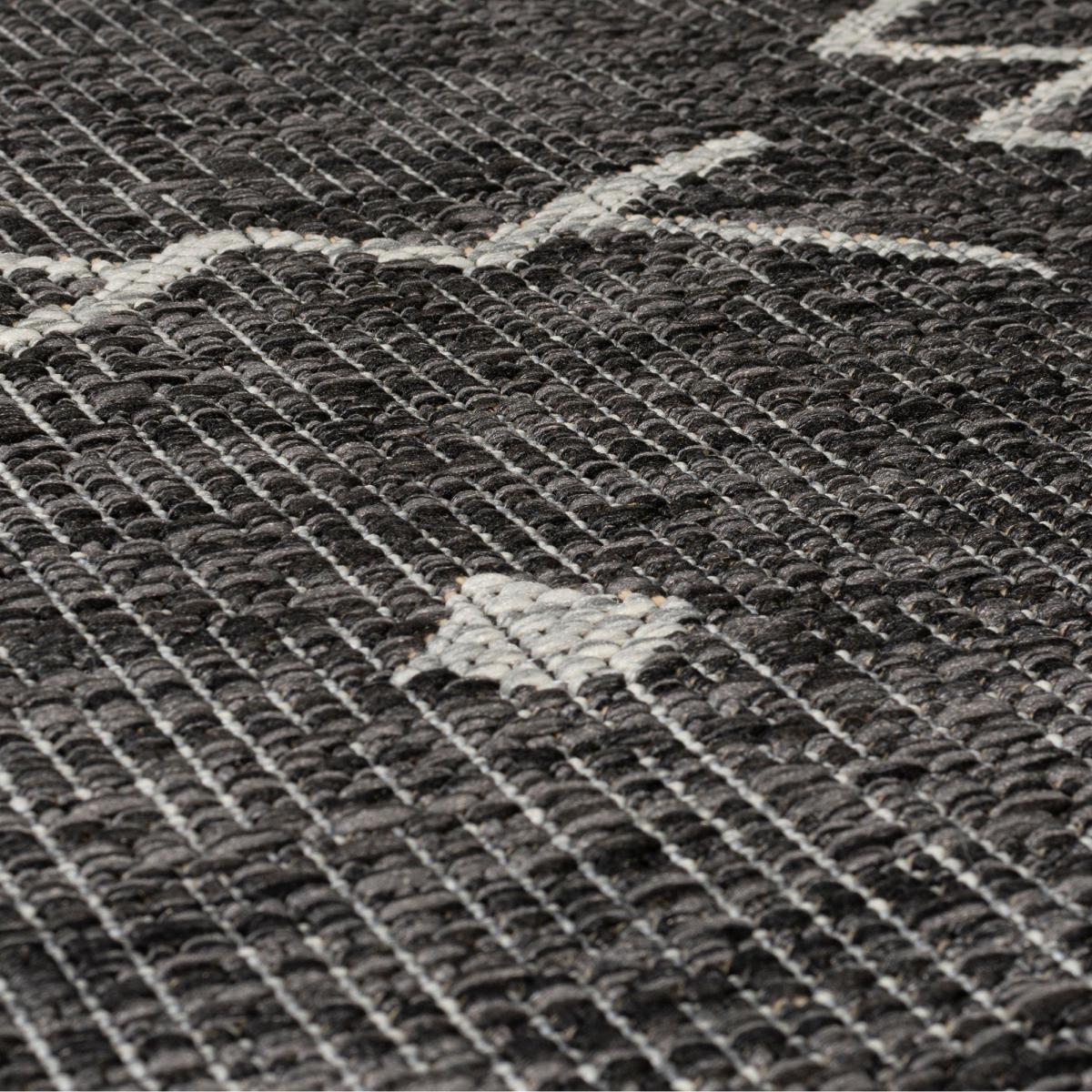 Ziri Berber Indoor Outdoor Rug Ziri Berber Black and Grey – image 3