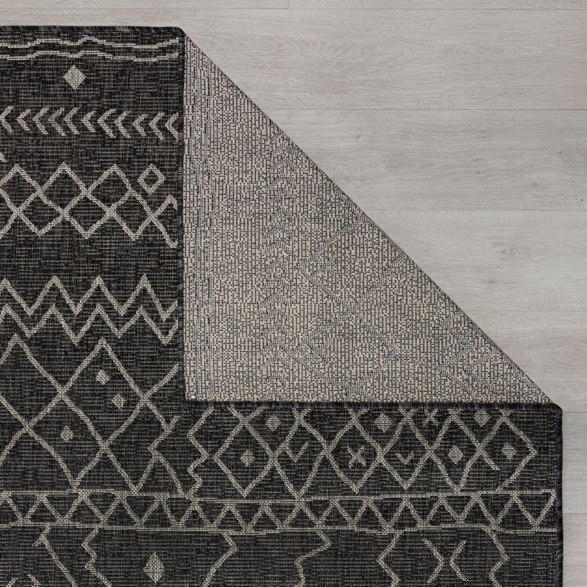Ziri Berber Indoor Outdoor Rug Ziri Berber Black and Grey – image 5