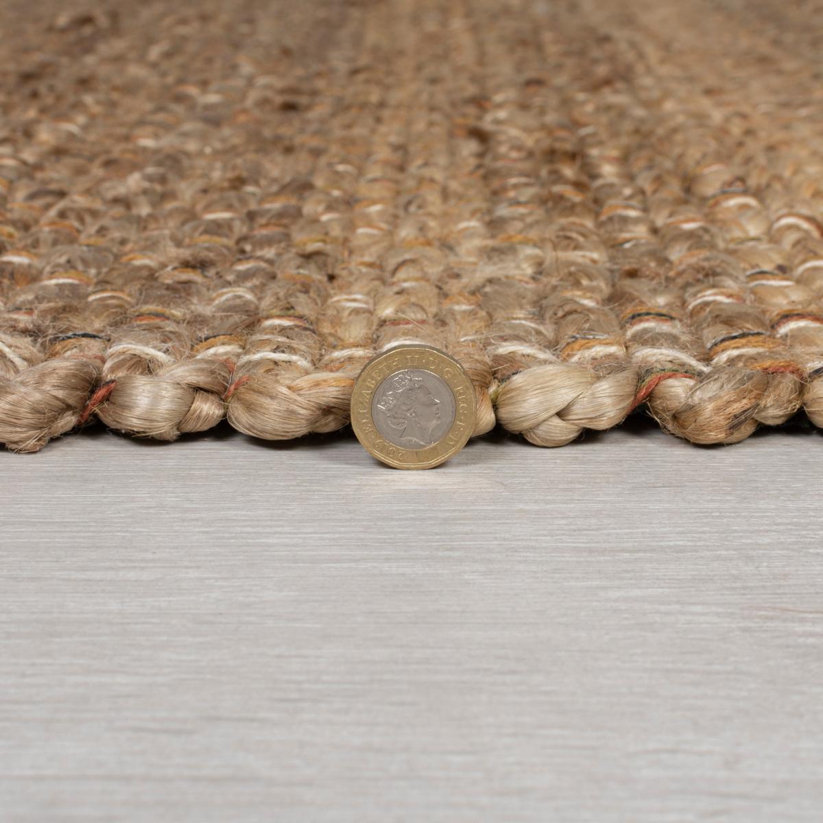 Chunky Jute Woven Rug Natural – image 4