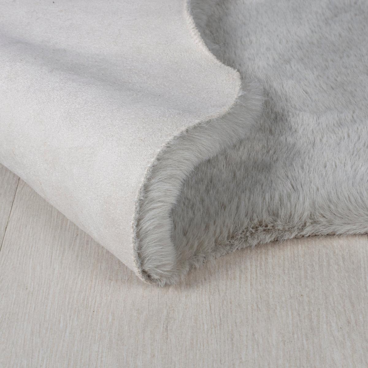 Supersoft Faux Fur Quad Rug Supersoft Grey – image 5