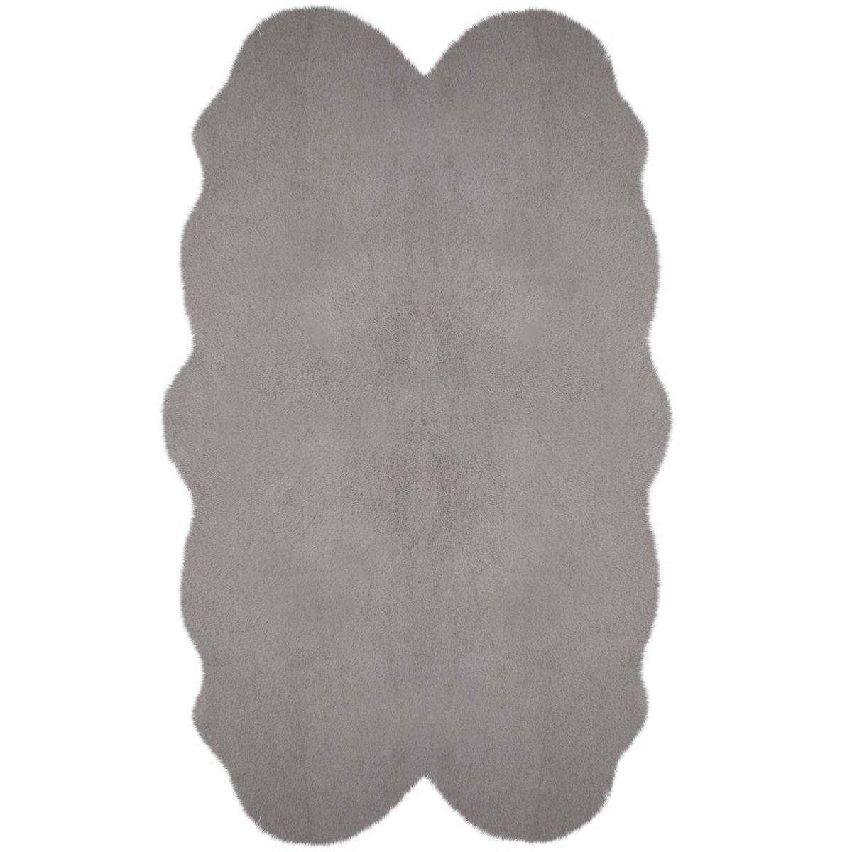 Supersoft Faux Fur Quad Rug Supersoft Grey – image 8