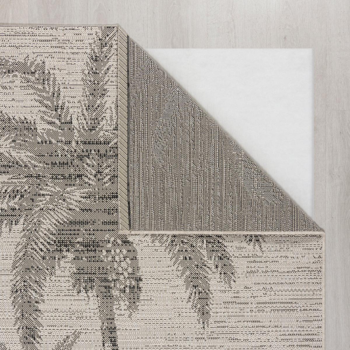 Palm Tree Indoor Outdoor Rug Cream/Black – image 4