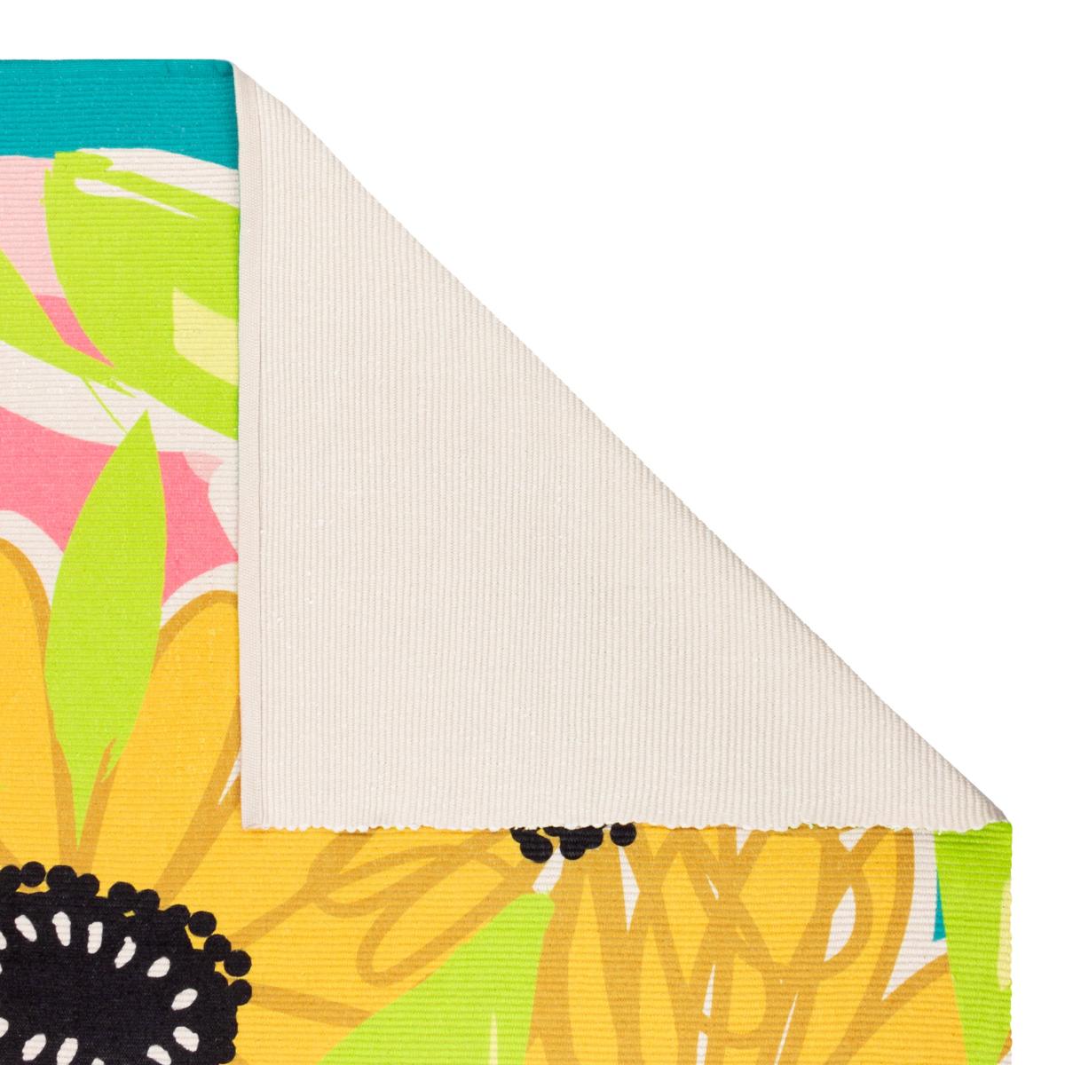 Sunflower Washable Indoor Outdoor Rug MultiColoured – image 3