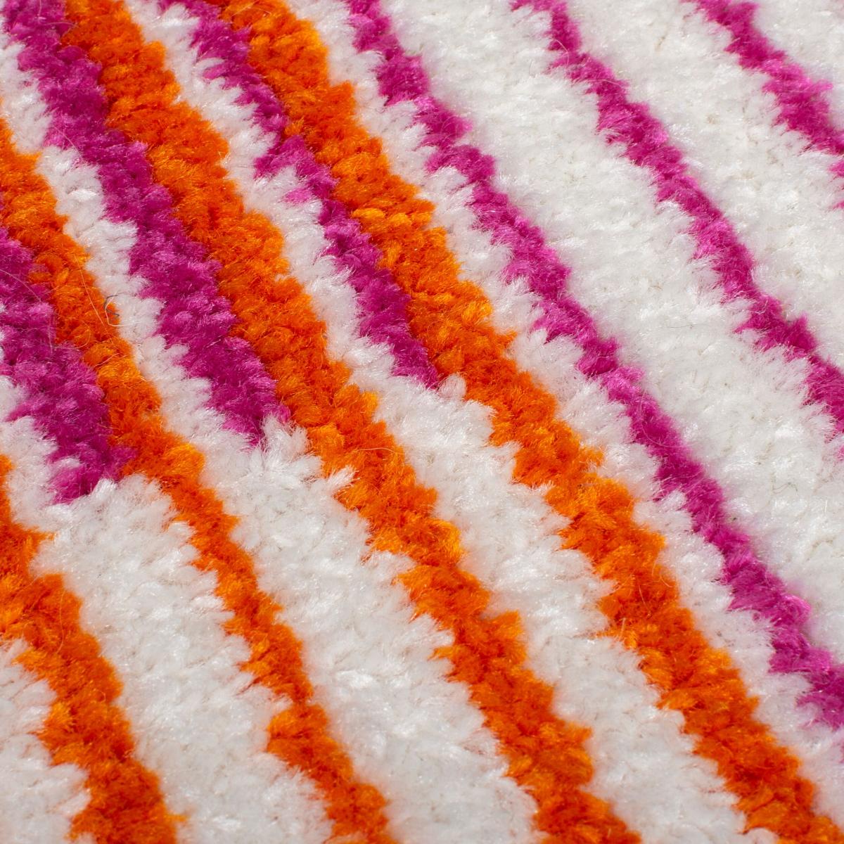 Illusion Abstract Stripe Rug MultiColoured – image 2