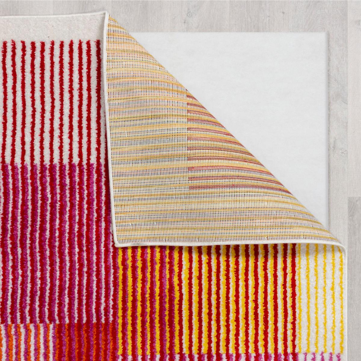 Illusion Abstract Stripe Rug MultiColoured – image 3