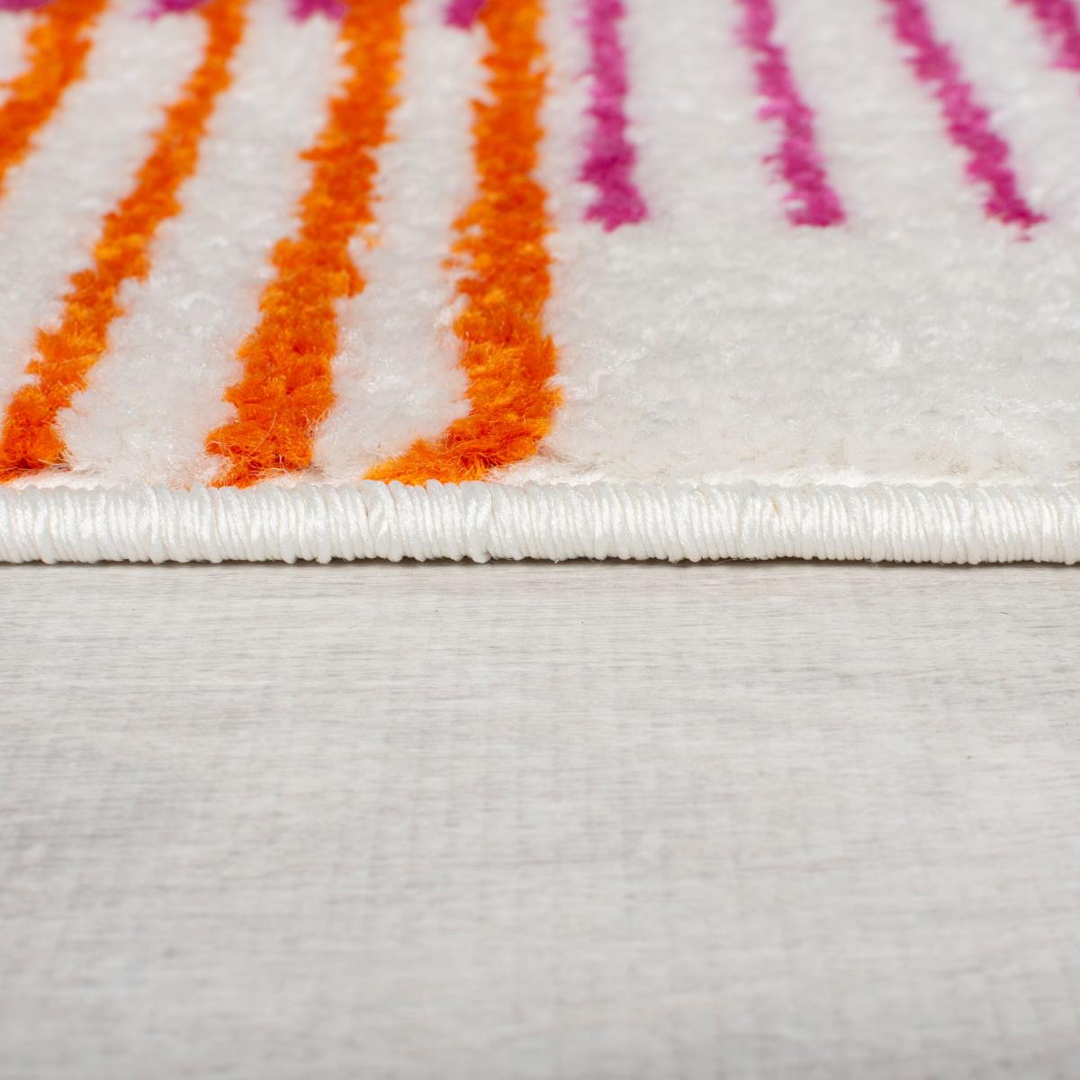 Illusion Abstract Stripe Rug MultiColoured – image 4