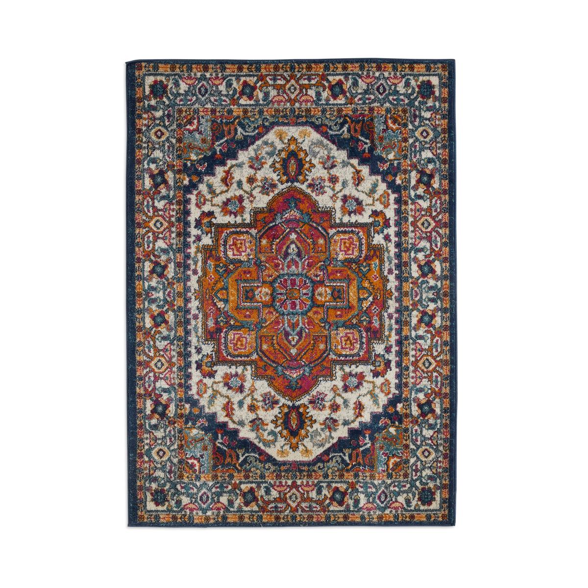 Traditional Brights Rug Blue/Cream/Orange – image 5