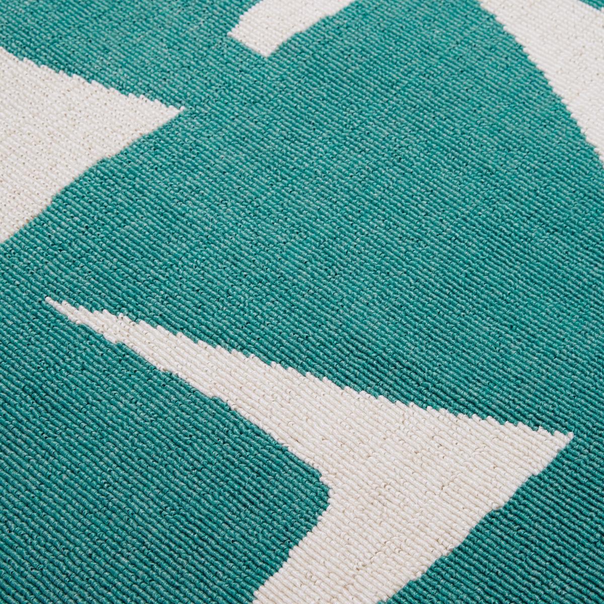 Elements Teal Geo Indoor Outdoor Rug Green/White – image 3