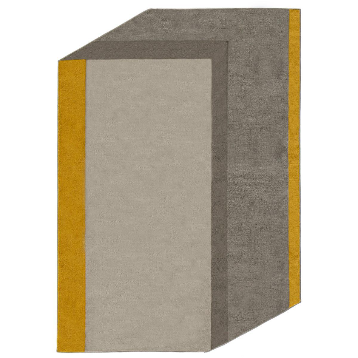 Jasper Shaped Rug Grey and Yellow – image 2