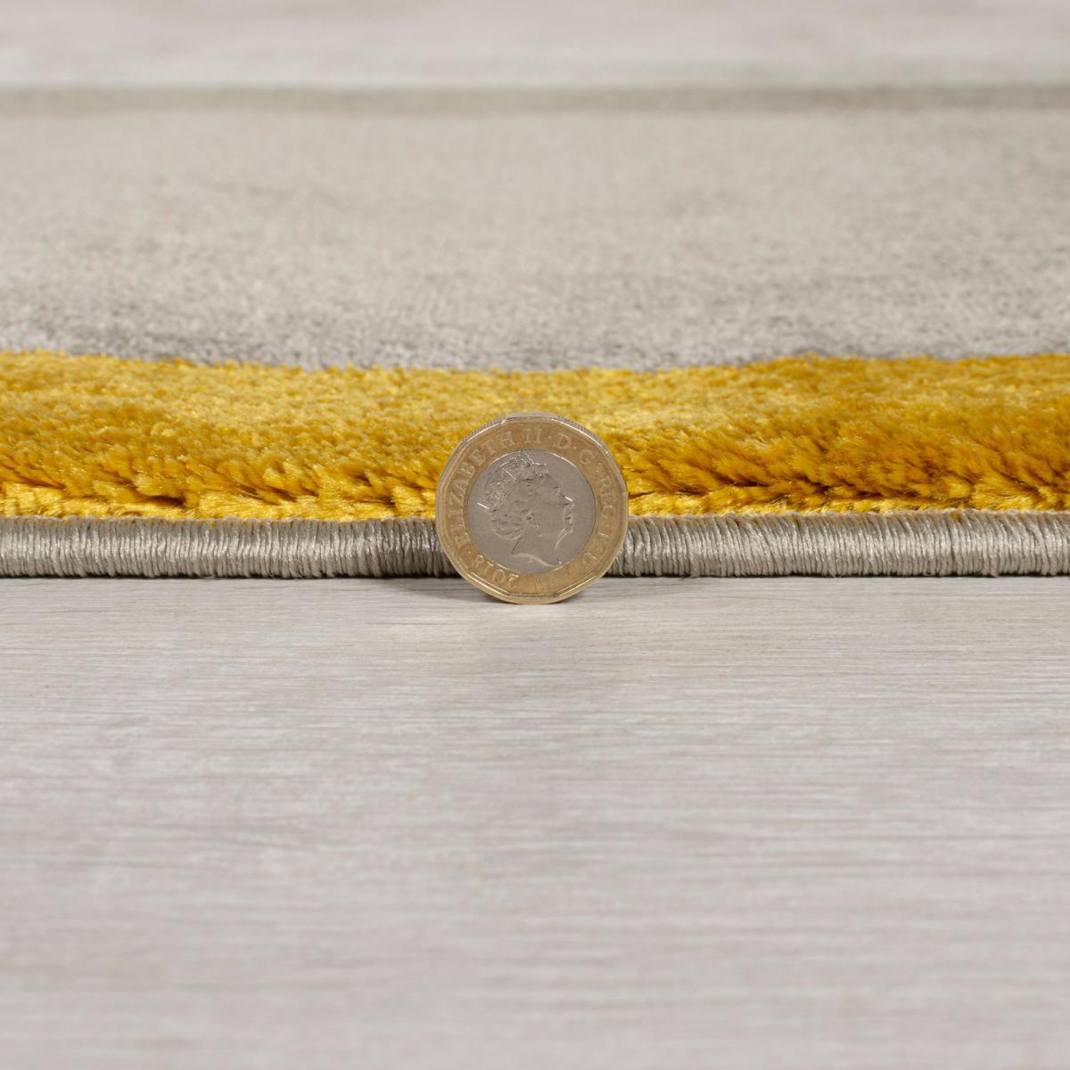 Jasper Shaped Rug Grey and Yellow – image 4