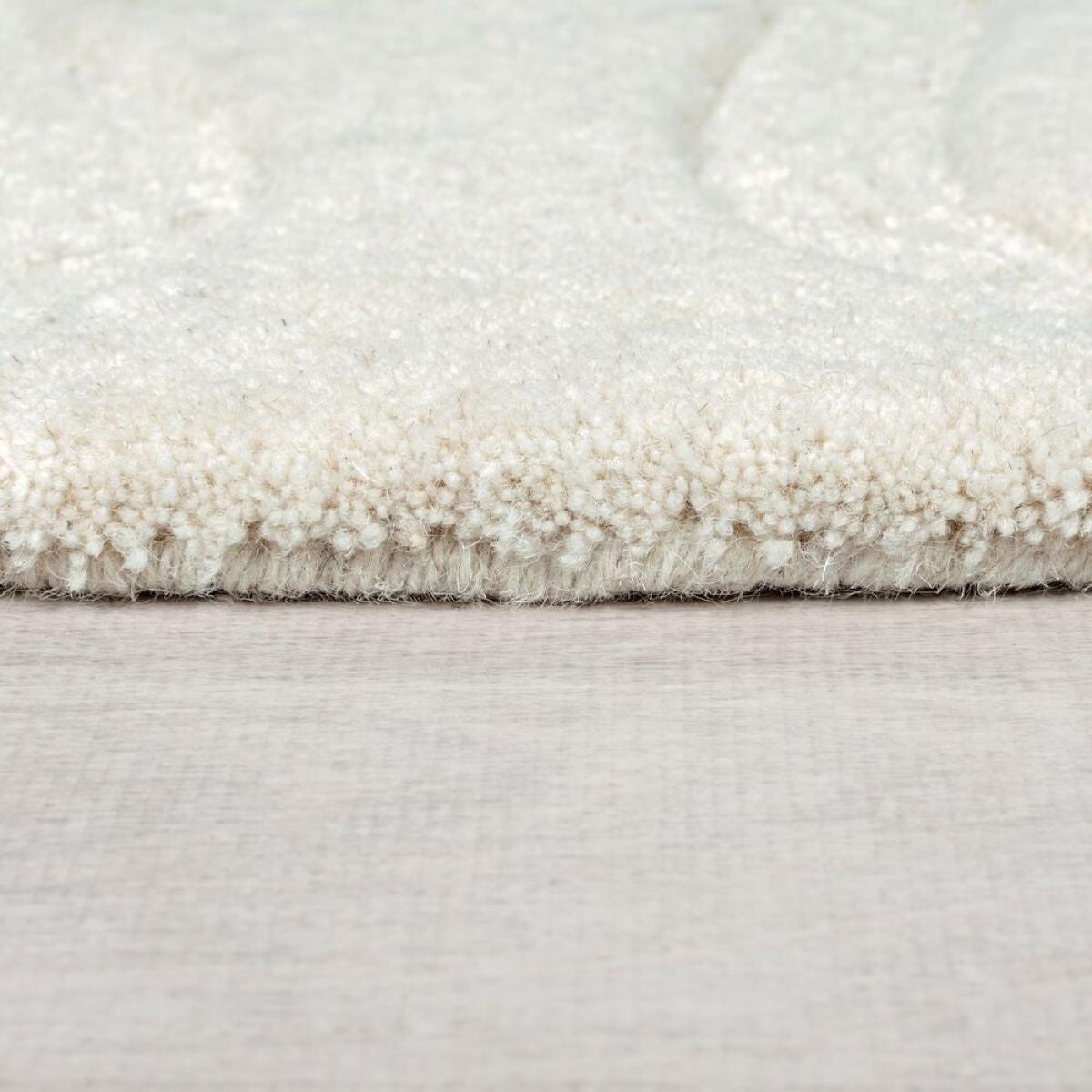 Elements Wigley Wool Round Rug Cream – image 4