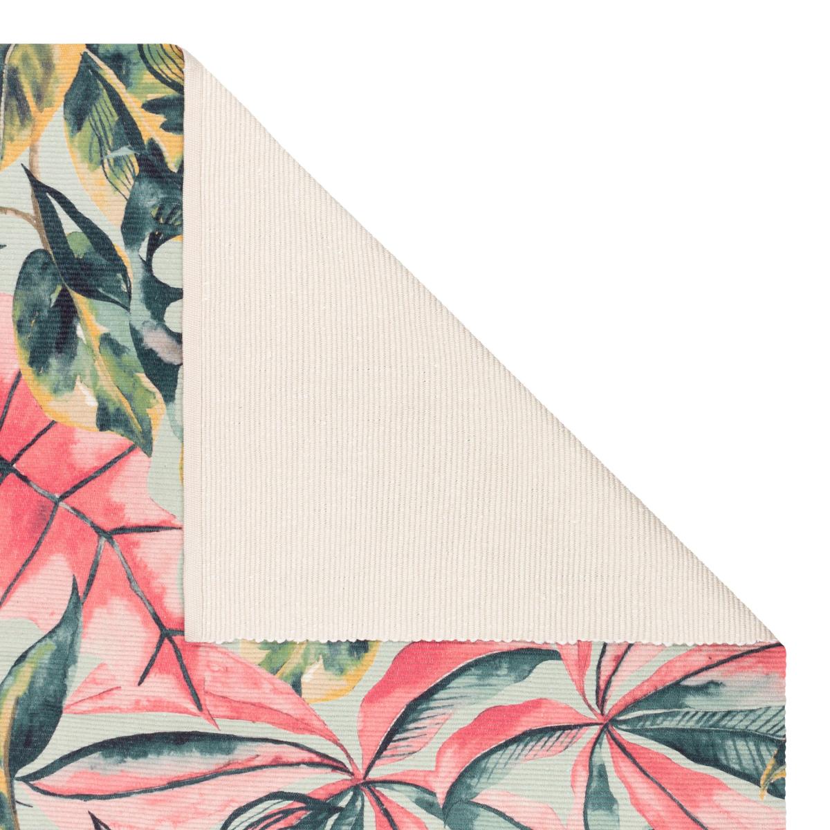 Palm Print Washable Indoor Outdoor Rug MultiColoured – image 3