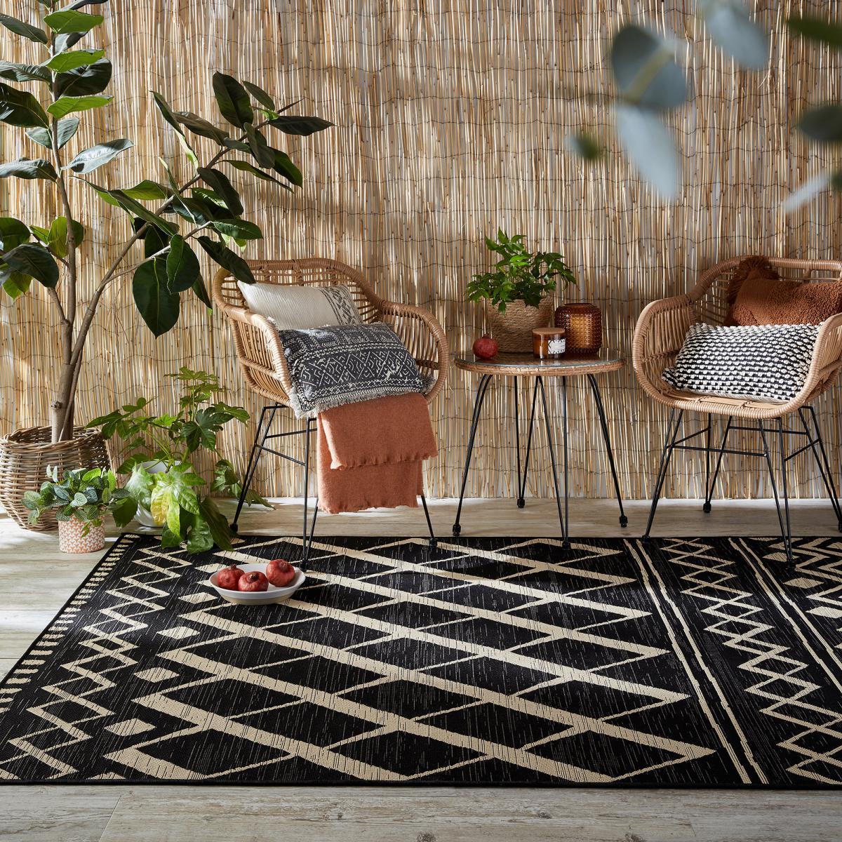 Souk Indoor Outdoor Rug Souk Black and Beige – image 2