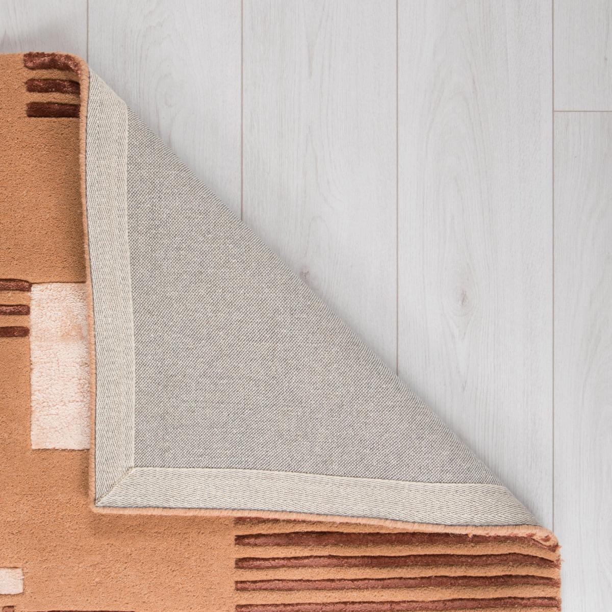 Ryo Wool Mix Rug Orange, Brown and White – image 4