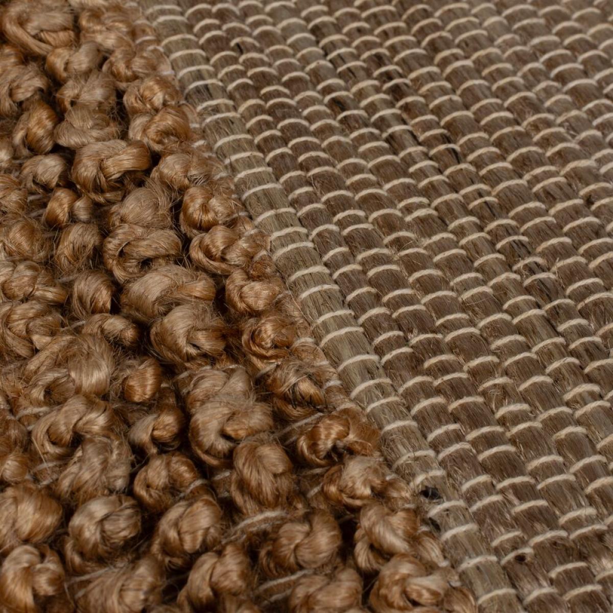Jute Braided Patchwork Rug Natural – image 2