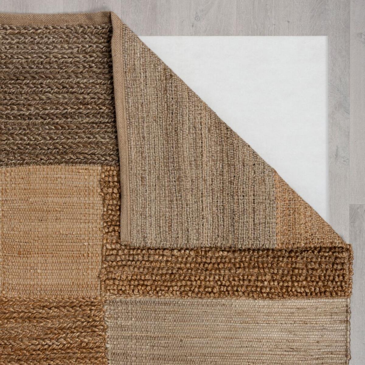Jute Braided Patchwork Rug Natural – image 3