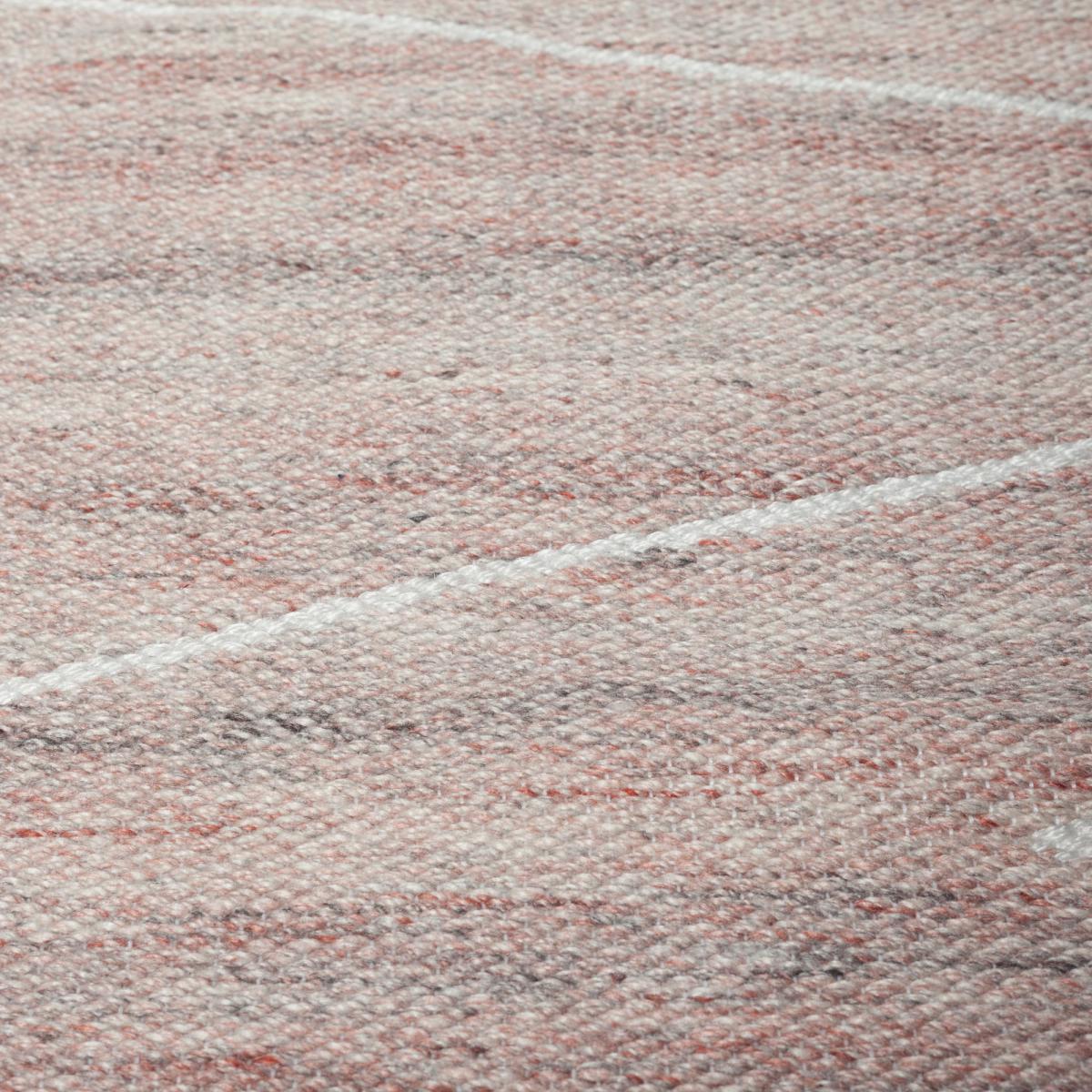 Tie Hand Woven Rug Brown and White – image 3