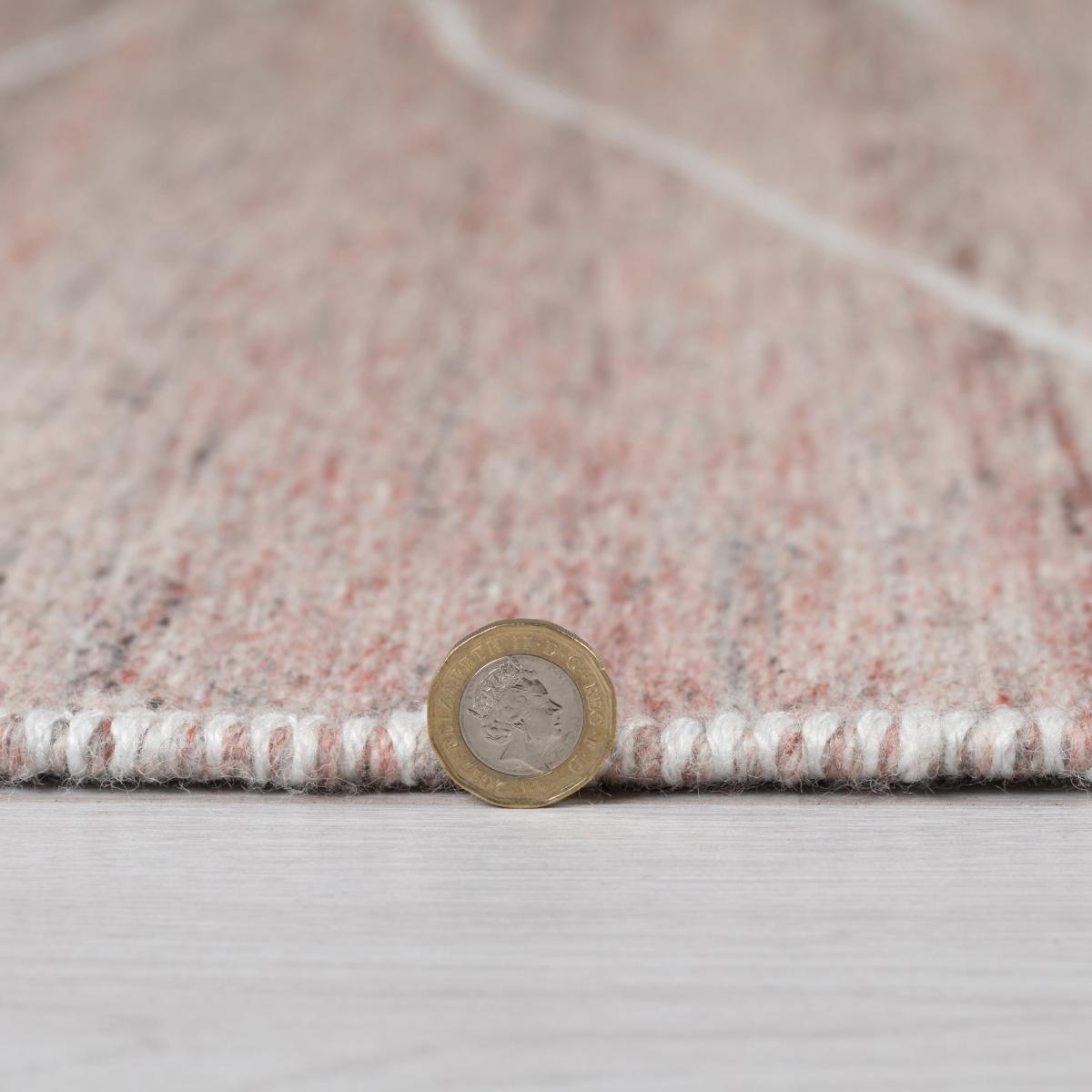 Tie Hand Woven Rug Brown and White – image 5