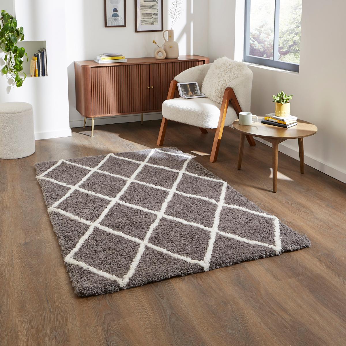 Diamond Berber Shaggy Rug – image 1
