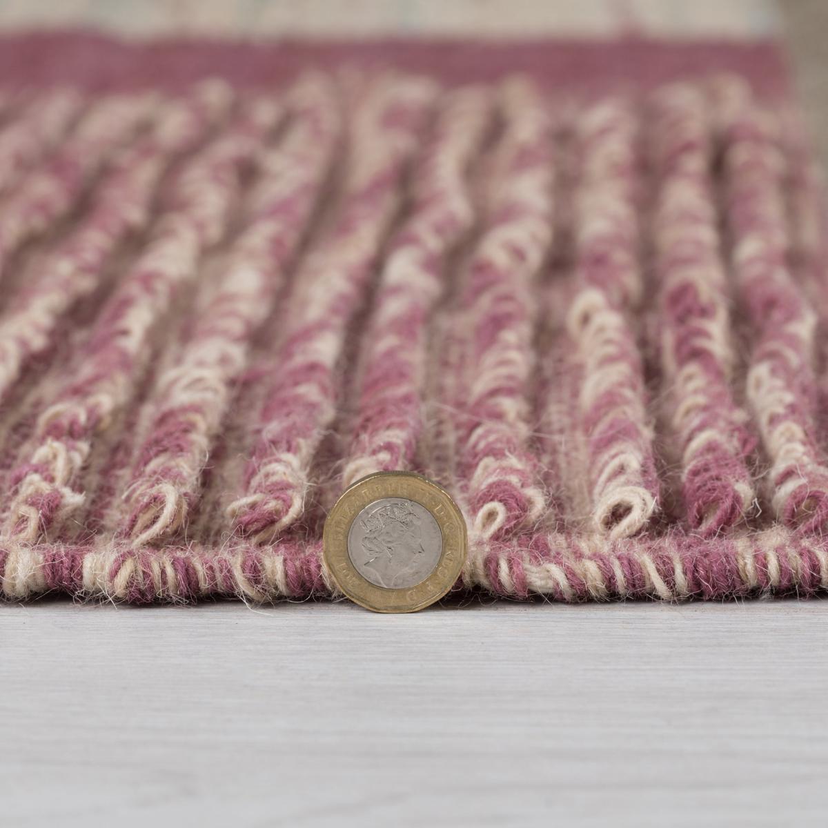 Perla Wool Mix Rug Pink, Brown and Black – image 5