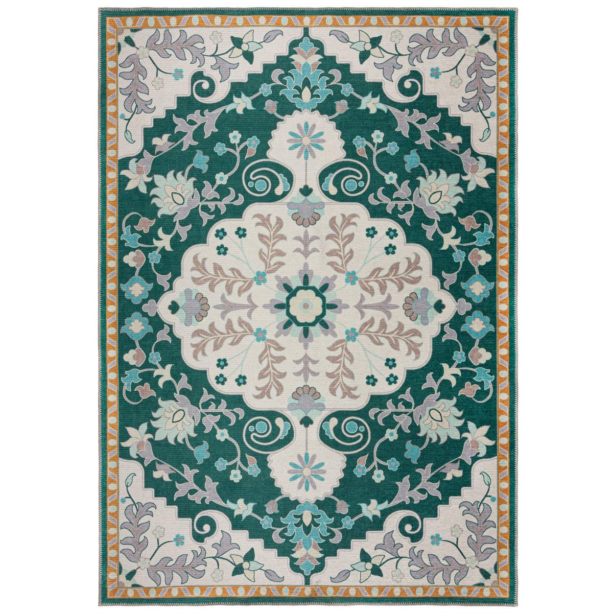 PractiRug Elia Traditional Washable Rug Green – image 2